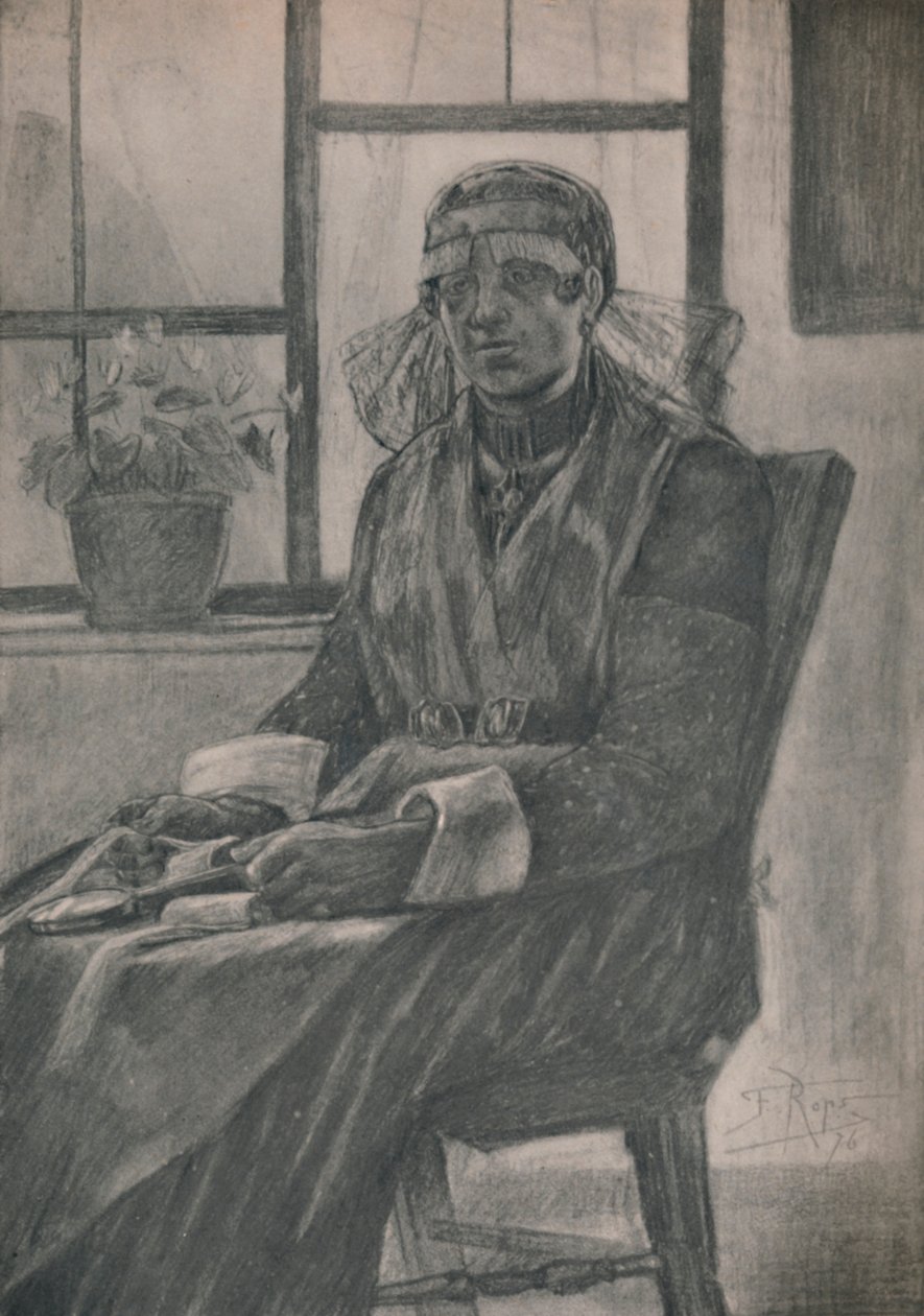 "The Lacemaker", 1946 tekijältä Félicien Rops