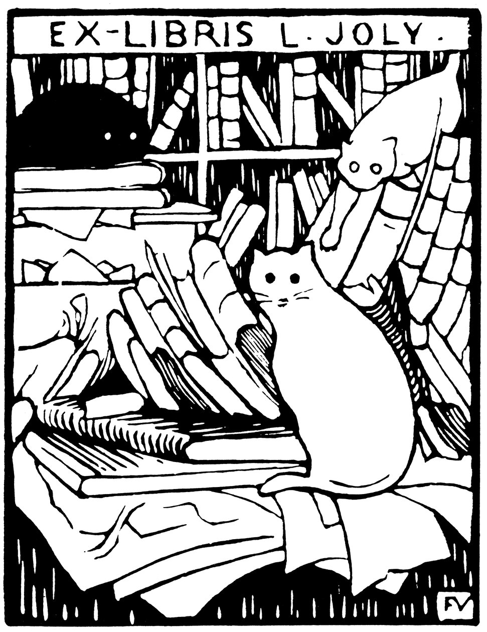 Ex-libris L. Joly tekijältä Félix Valloton