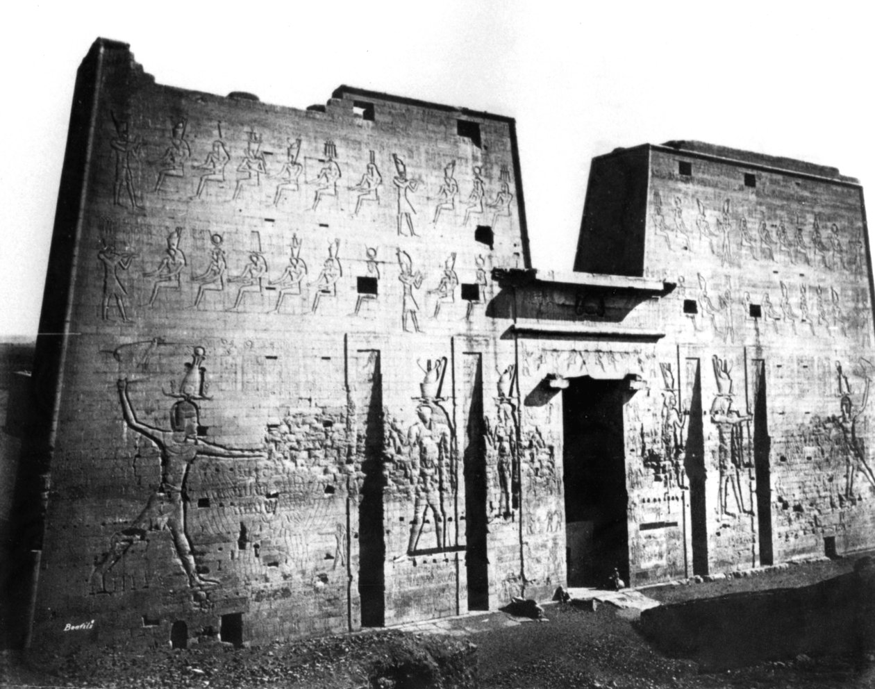 Edfu, Nubia, Egypti, 1878 tekijältä Félix Bonfils