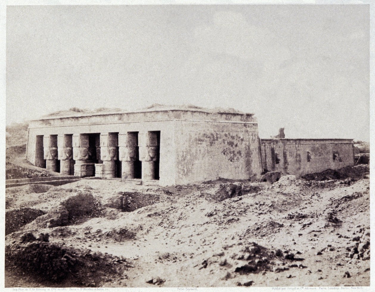 Dendera, Egypti, noin 1850 (kuva). tekijältä Félix Teynard