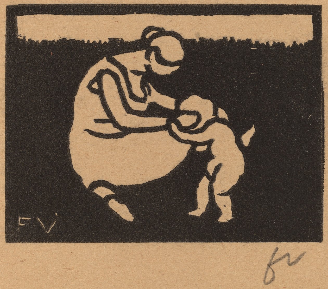 Kylpylä ja lapsi tekijältä Félix Vallotton