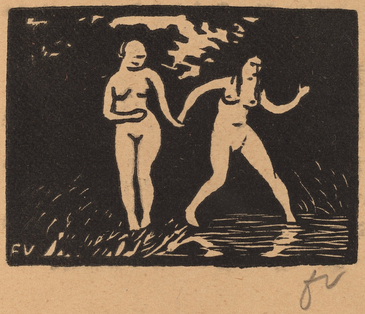 Veteen tuloa veteen, 1893. tekijältä Félix Vallotton
