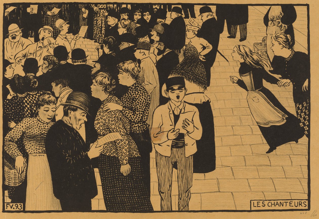Laulajat, 1893. tekijältä Félix Vallotton