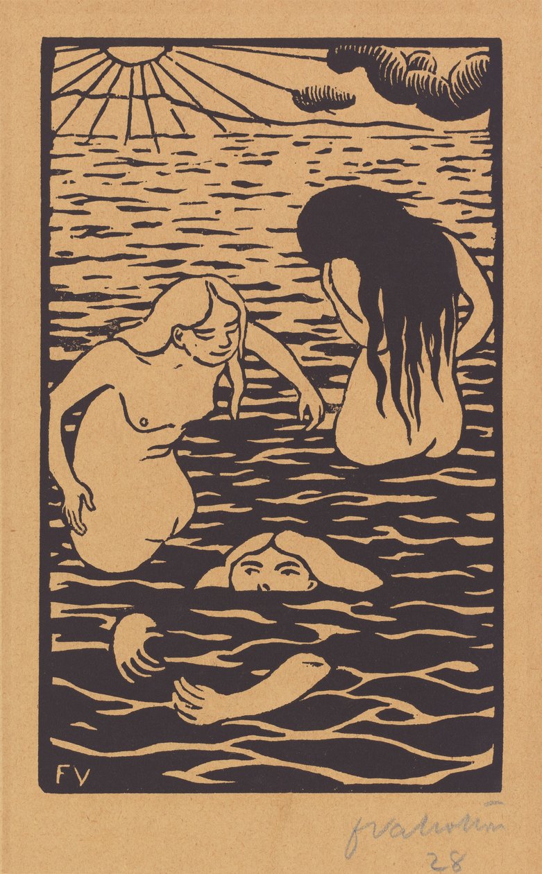 Kolme uimaria, 1894. tekijältä Félix Vallotton