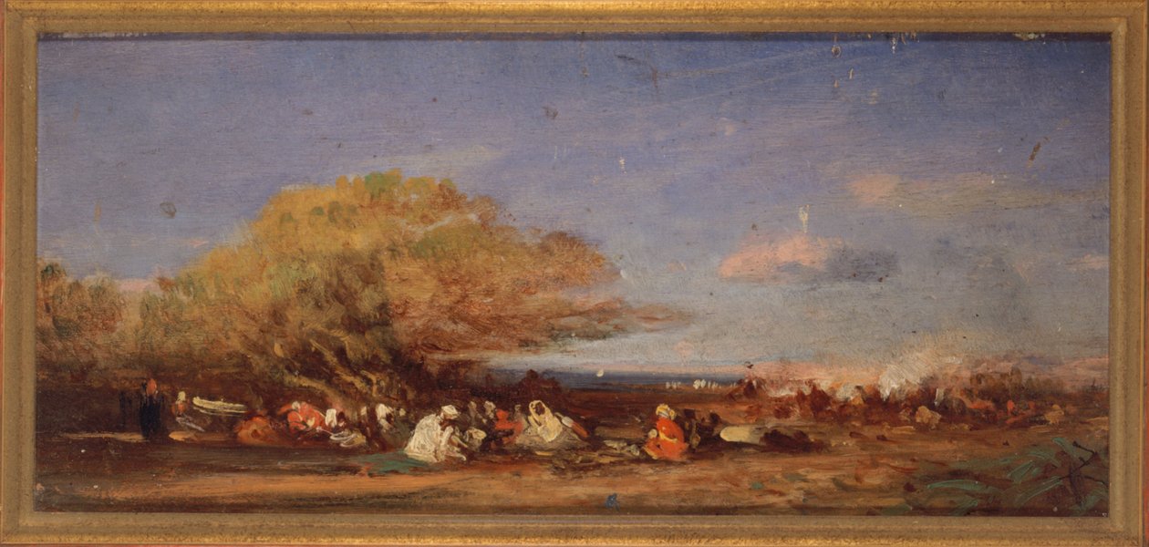 Algerin lähellä, n. 1859 (öljy puulle) tekijältä Félix Ziem
