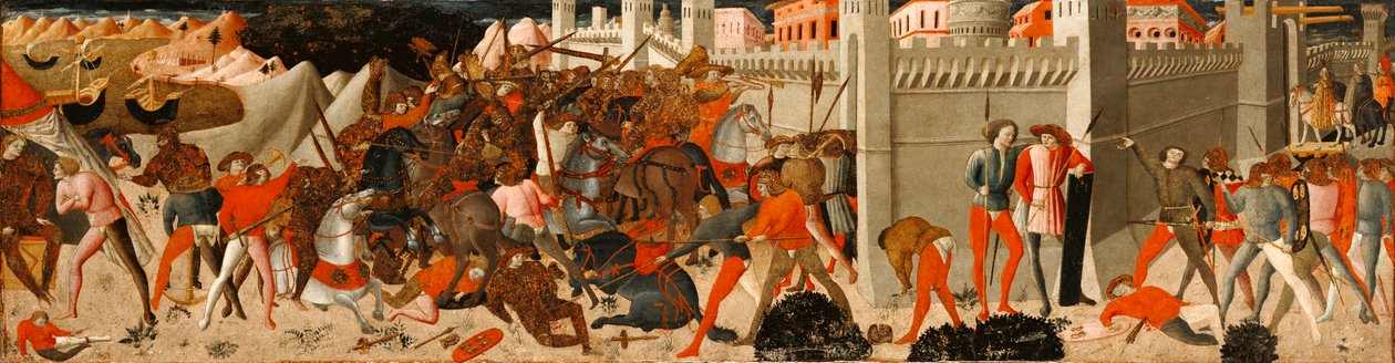 Troijan piiritys, n. 1460-80 (tempera paneelissa) tekijältä Florentine School
