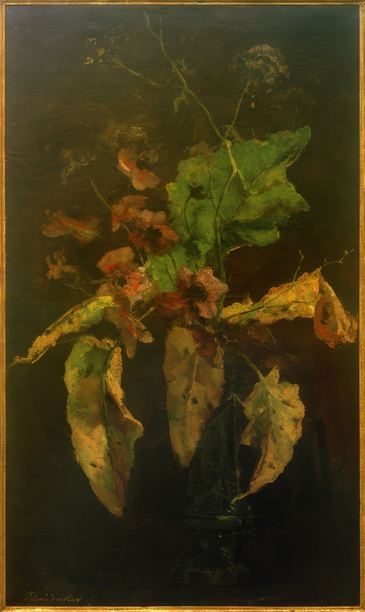 Anemones ja lehdet tekijältä Floris Verster