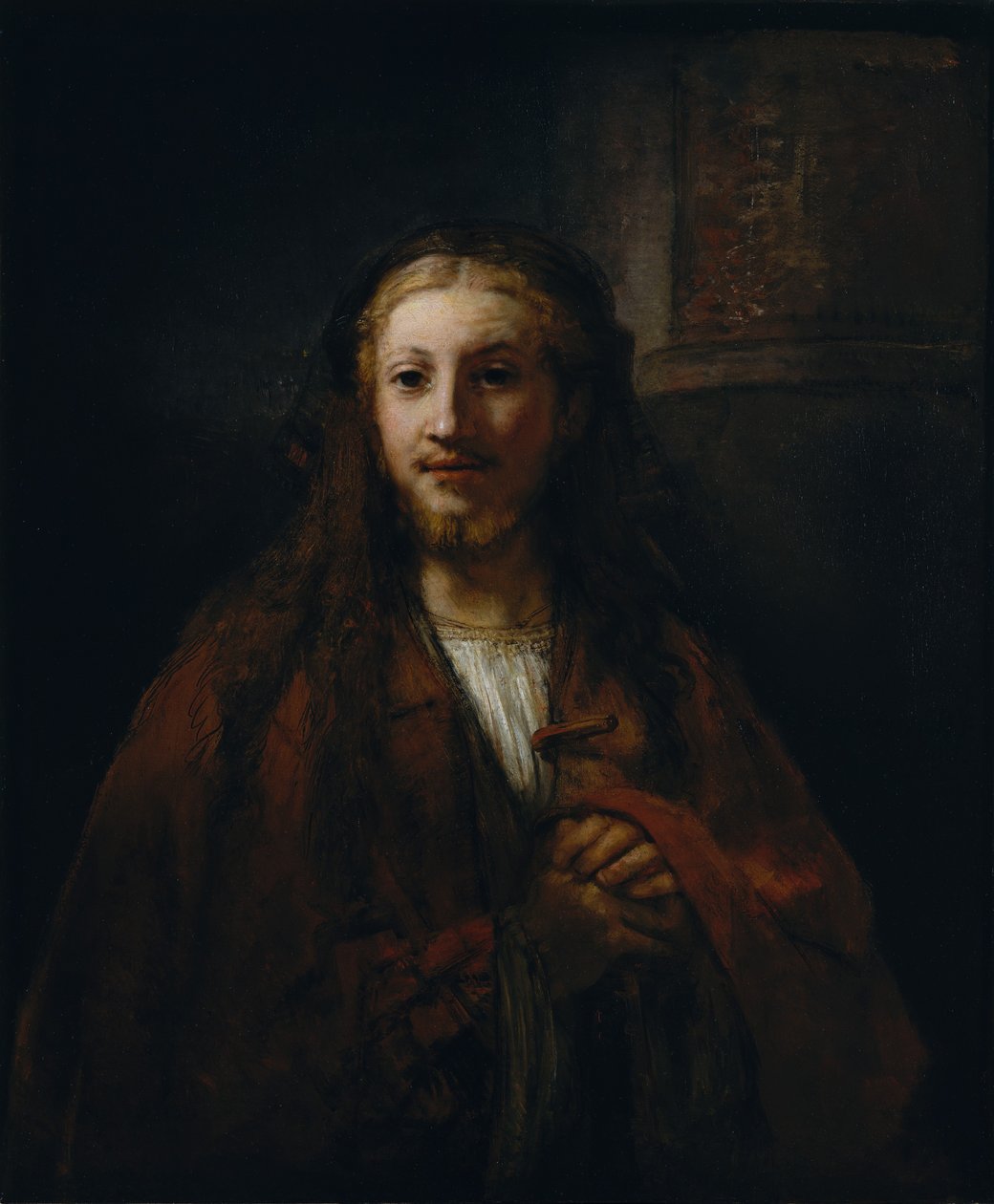 Kristus sauvansa kanssa. tekijältä Follower of Rembrandt