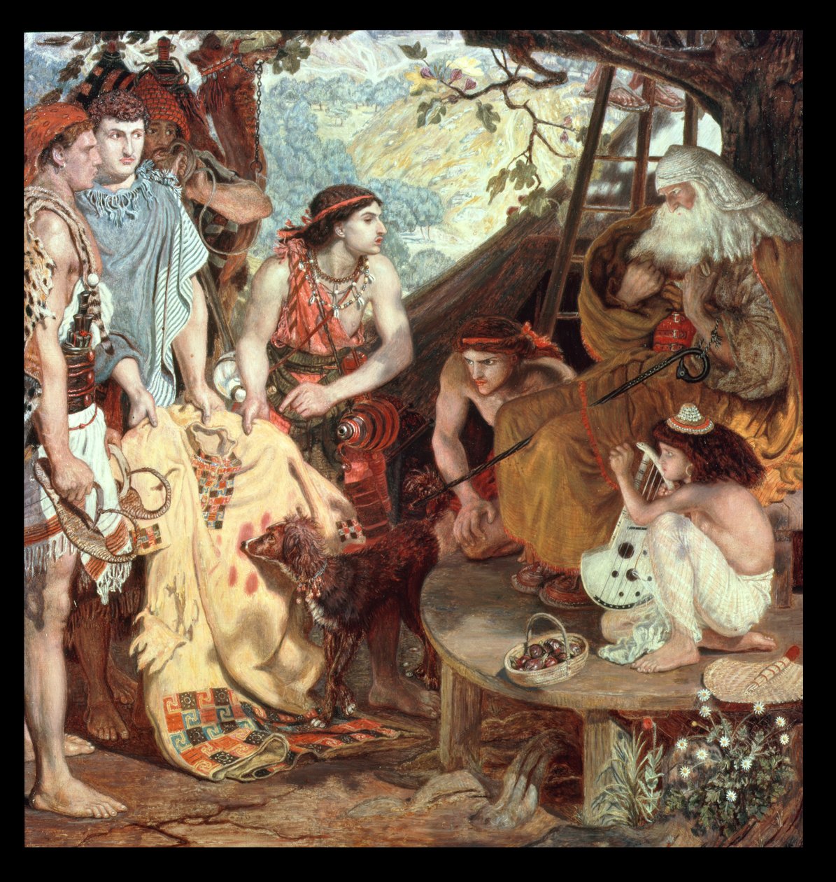 Jaakobin ja Joosefin takki, 1871 (paneeli) tekijältä Ford Madox Brown
