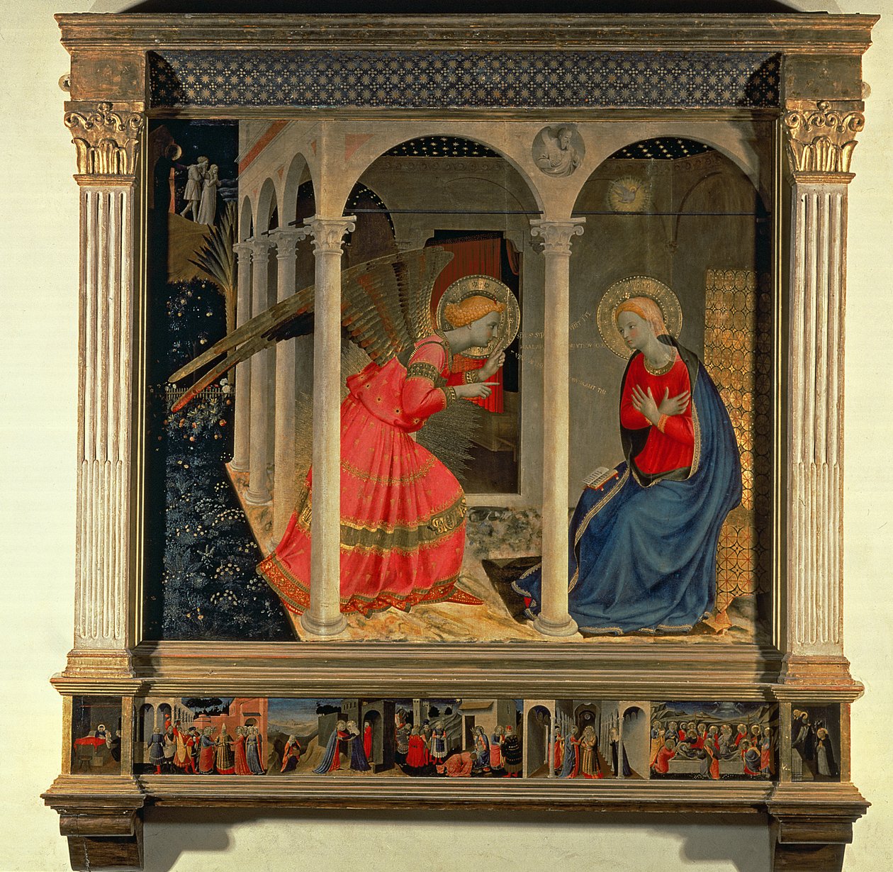 Anunciation (Cortonan alttaritaulu), n. 1438 (tempera paneelissa) tekijältä Fra Angelico