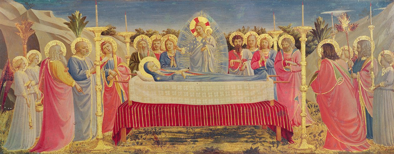 Neitsyt Marian kuolema, n.1435 (tempera taululle). tekijältä Fra Angelico