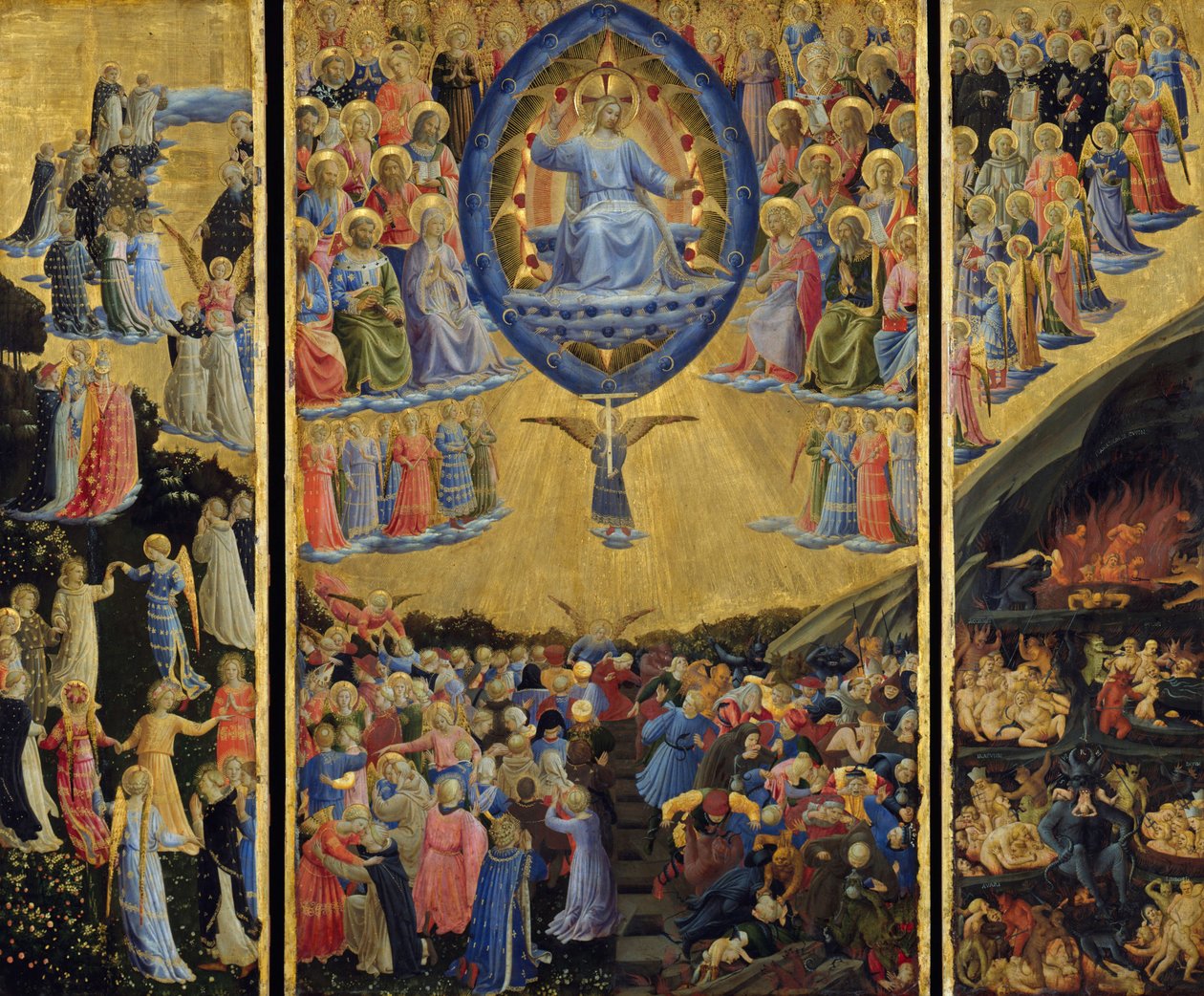 Viimeinen tuomio (siivekäs alttari) tekijältä Fra Angelico