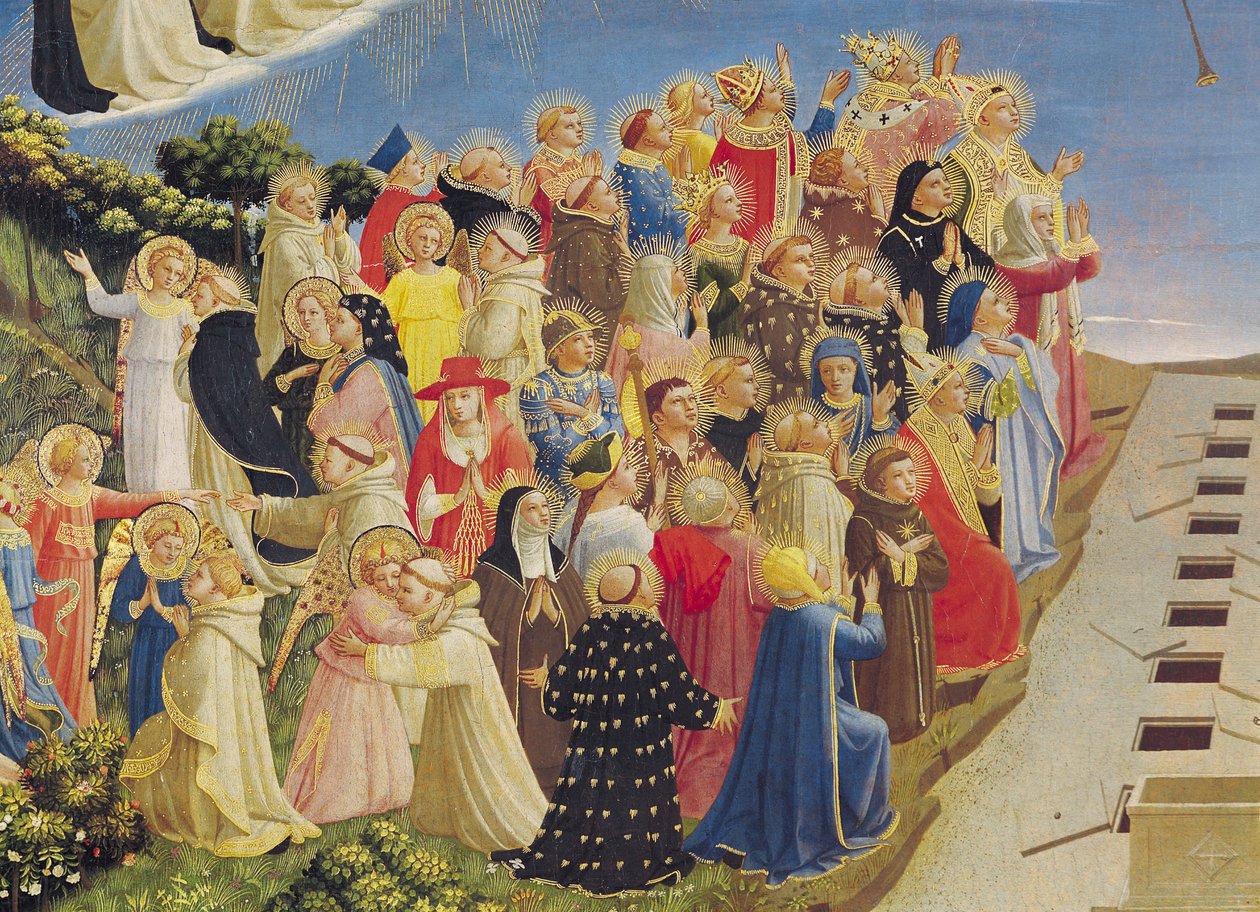 Viimeinen tuomio (tempera paneelille) (yksityiskohta) tekijältä Fra Angelico