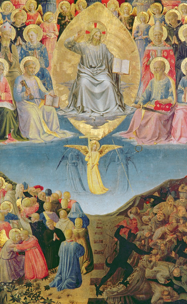 Viimeinen tuomio, keskipaneeli triptyykistä (tempera paneelissa) tekijältä Fra Angelico