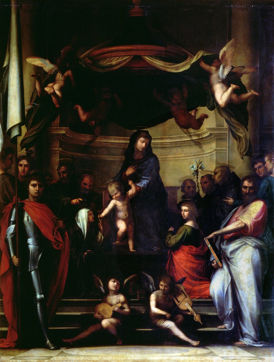 Pyhän Katariinan Sienan mystinen häät tekijältä Fra Bartolommeo