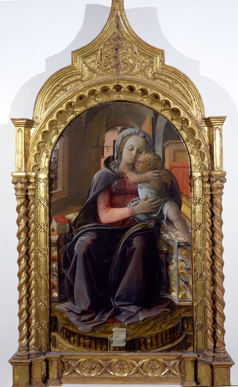 Madonna of Tarquinia, 1437 (tempera puulla) tekijältä Fra Filippo Lippi