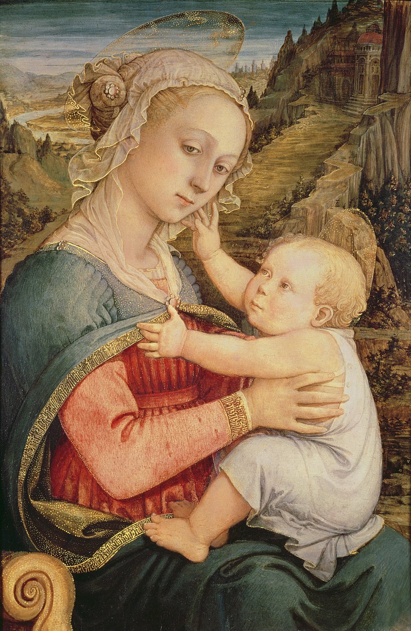 Neitsyt ja lapsi, n. 1465 tekijältä Fra Filippo Lippi