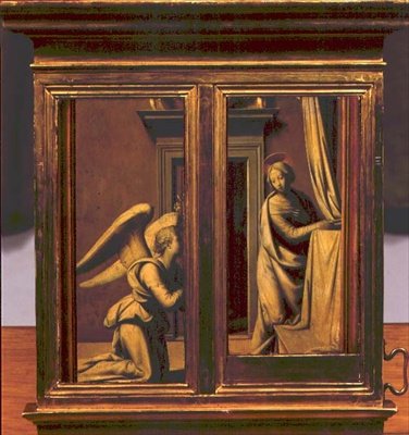 Annunciation, n. 1495 (öljy paneelille) tekijältä Fra Bartolomeo