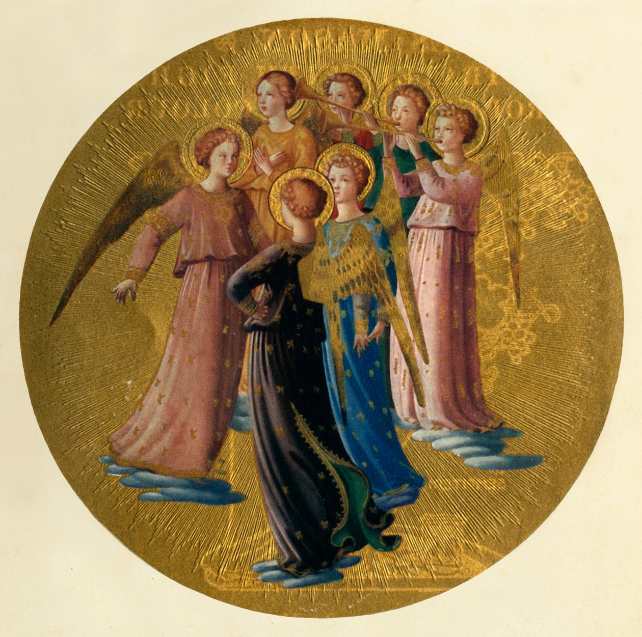 Enkeliryhmä, 1400-luku, n. 1909 tekijältä Fra Angelico