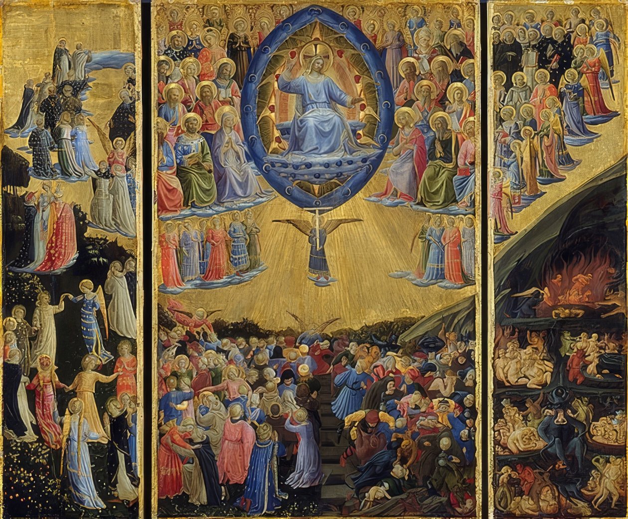 Viimeinen tuomio. 1440-45 tekijältä Fra Angelico