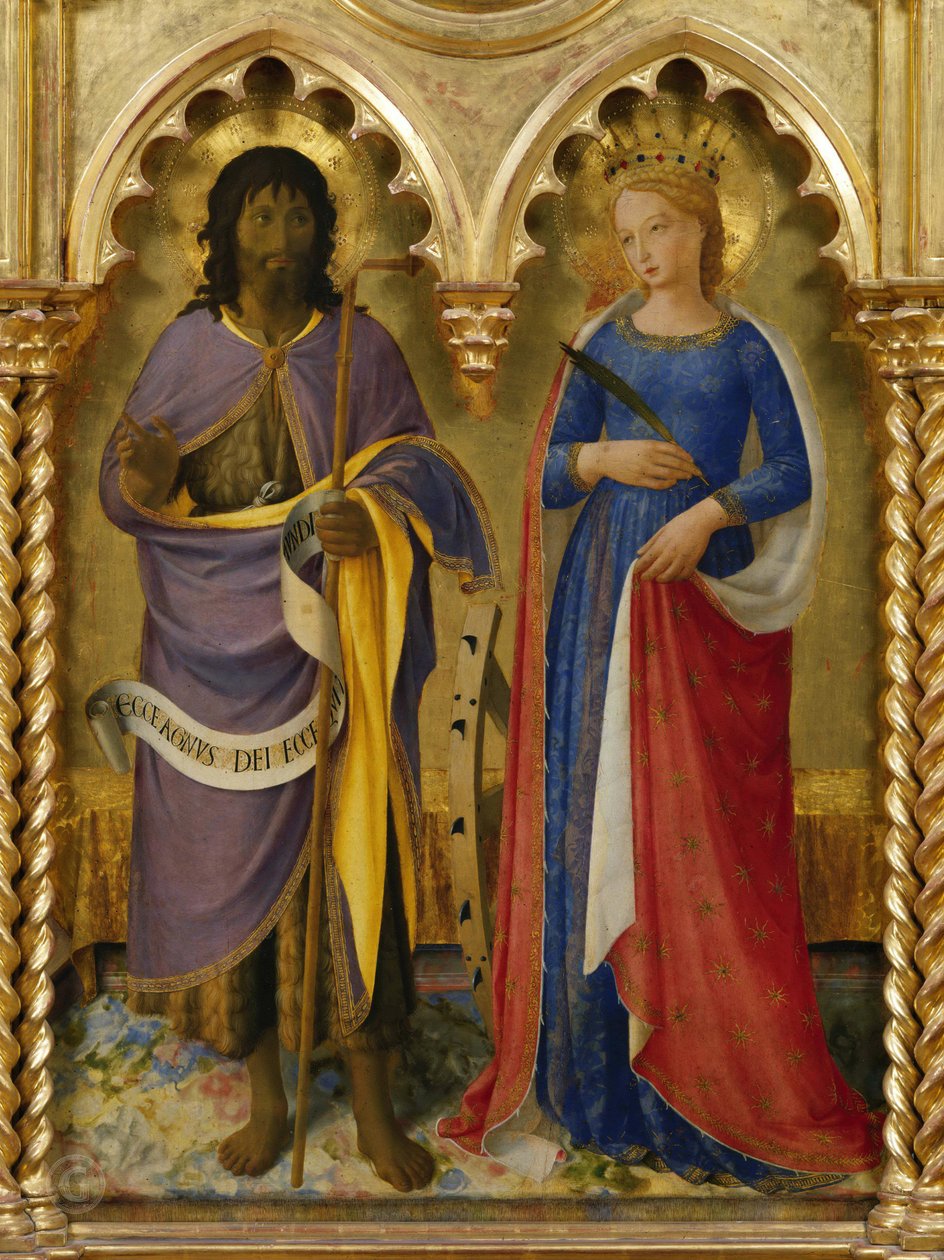 Italian kieli: Annunciazione Perugia Altarpiece (Perugian alttaritaulu) tekijältä Fra Angelico