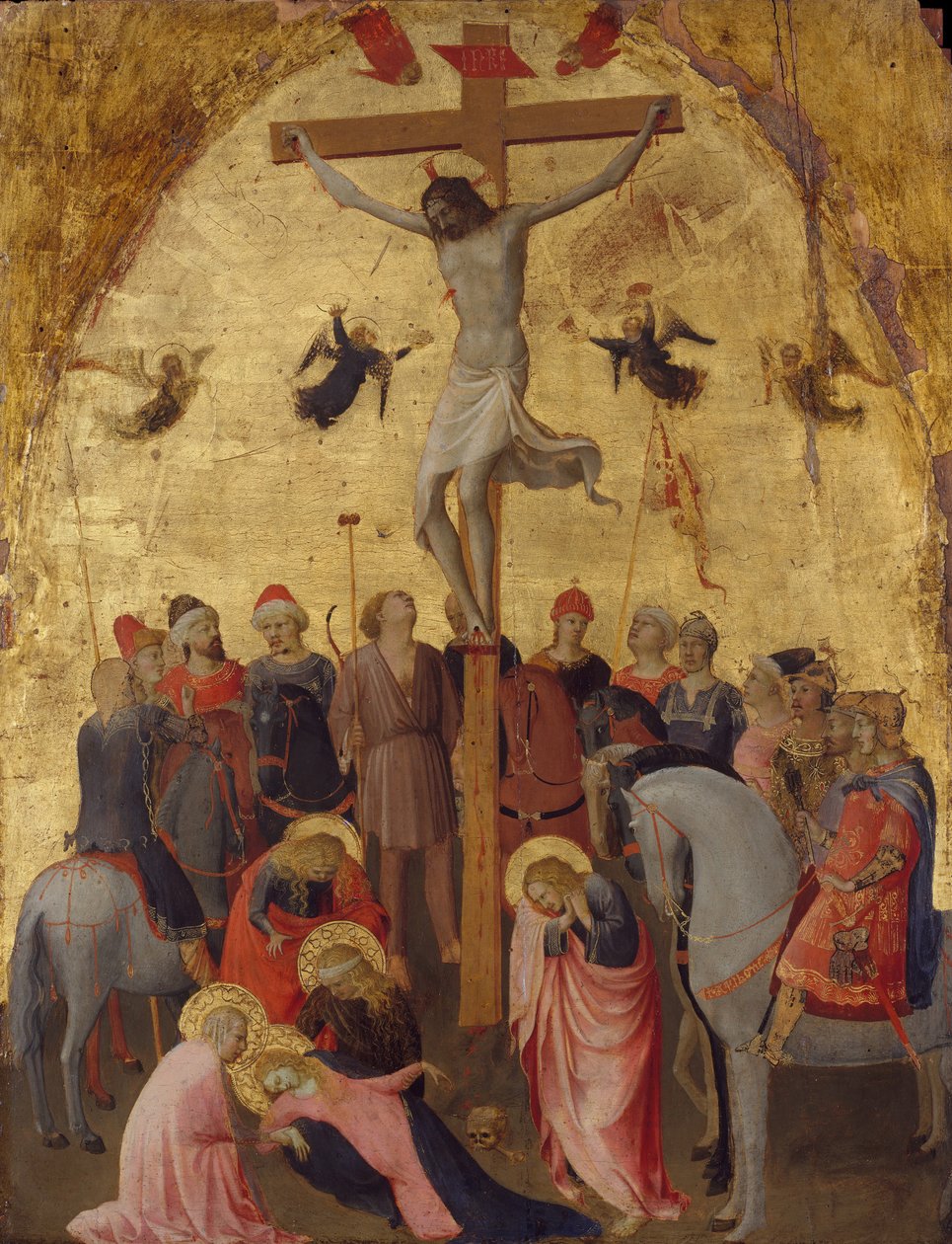 Ristiinnaulitseminen, n. 1420-23. tekijältä Fra Angelico