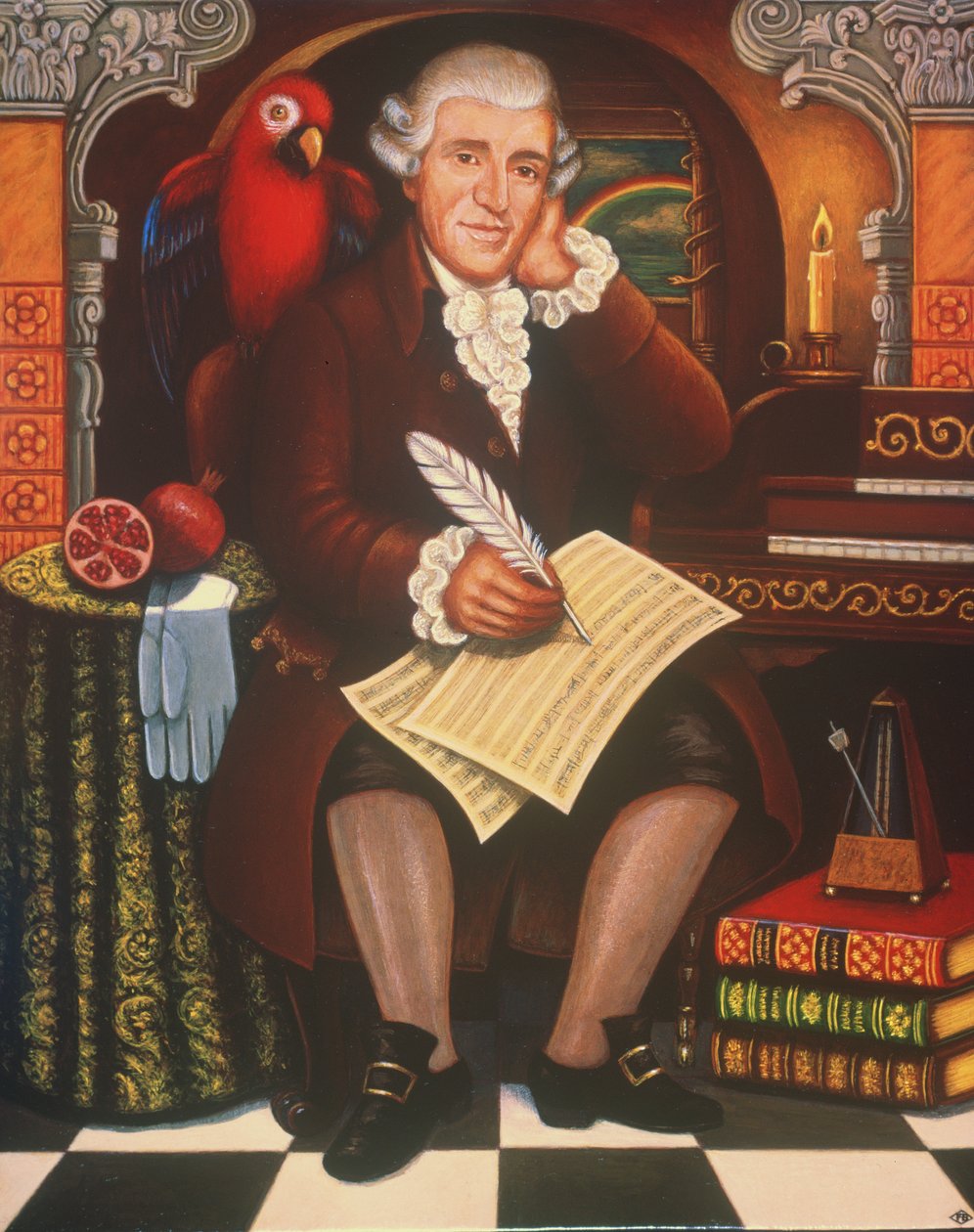 Haydnin luomus, 2006 (öljy ja tempera paneelissa) tekijältä Frances Broomfield