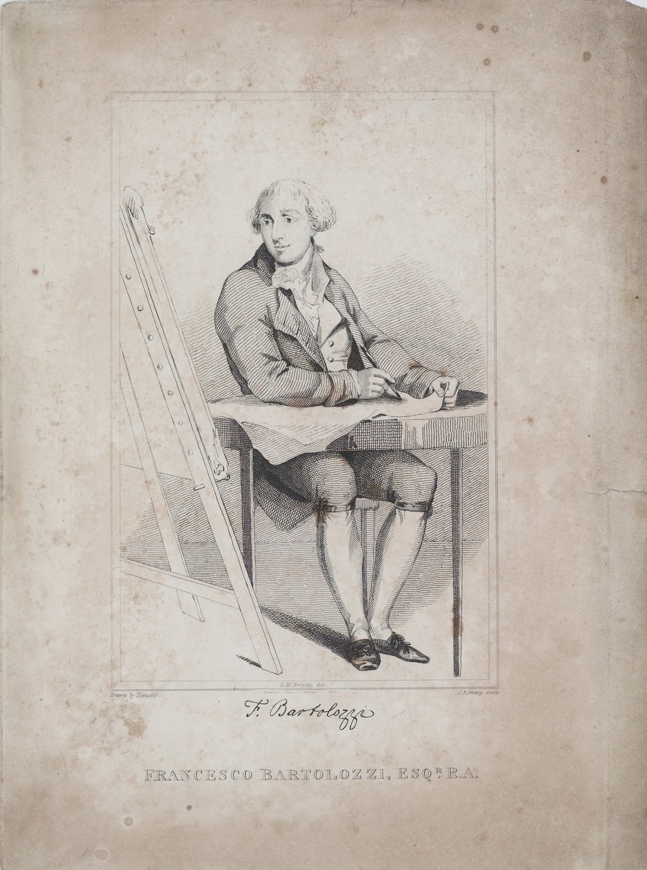 Francesco Bartolozzi, kaiverrettu George M. Brightyn (s.1788) ja John Romneyn (1786-1863) toimesta, noin 1810. tekijältä Francesco Bartolozzi