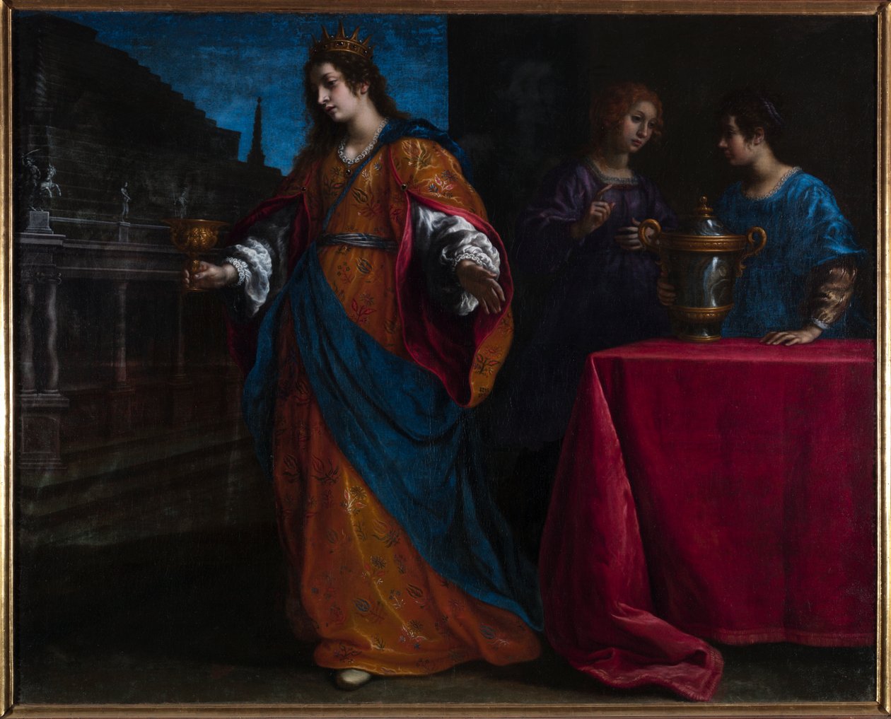 Artemesia juo Mausoloksen tuhkaa, n. 1625 tekijältä Francesco Curradi