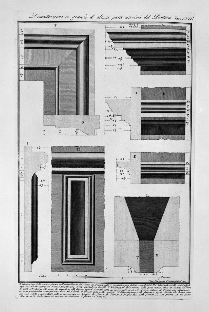 Pantheon, tav. XVIII tekijältä Francesco Piranesi