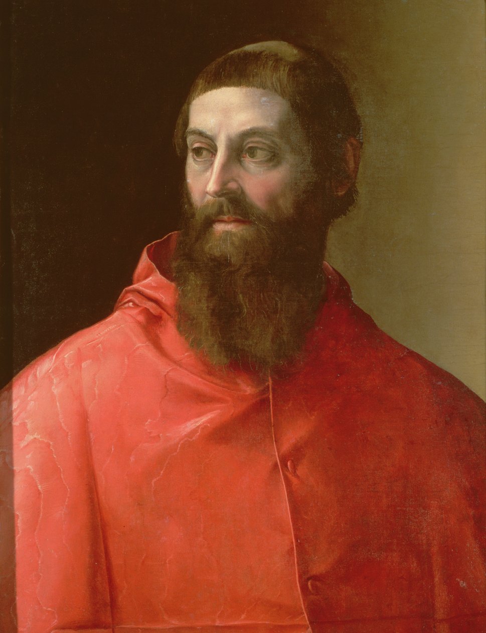 Kardinaali Rudolfo Pio, Faenzan piispa (n. 1500-64), 1528 tekijältä Francesco de Rossi Salviati Cecchino
