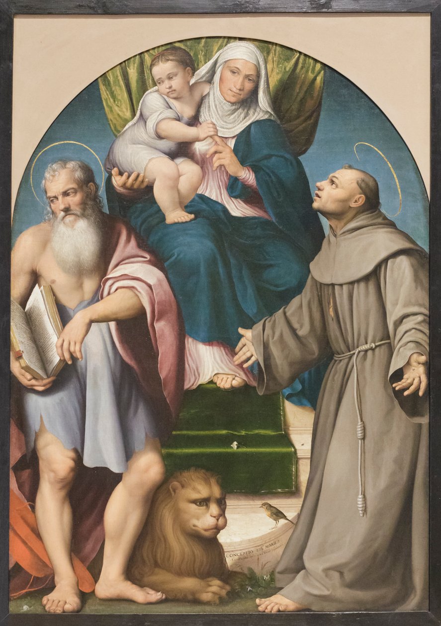 Pyhän Annan alttaritaulu tekijältä Francesco (1549 92) Bassano