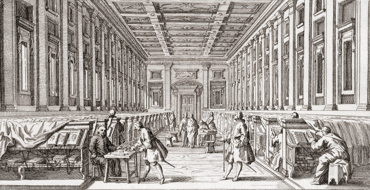 Laurentian kirjasto, 1700-luvun loppu. tekijältä Francesco (after) Bartolozzi