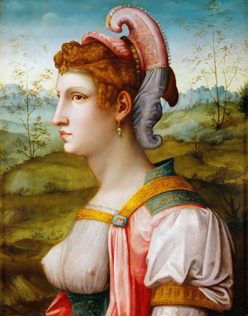 Italialainen:  Sibilla Sibyl tekijältä Francesco Bacchiacca