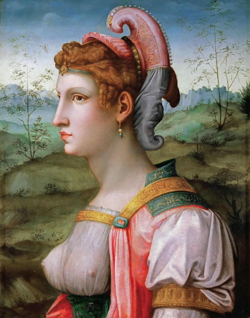 Italialainen:  Sibilla Sibyl tekijältä Francesco Bacchiacca