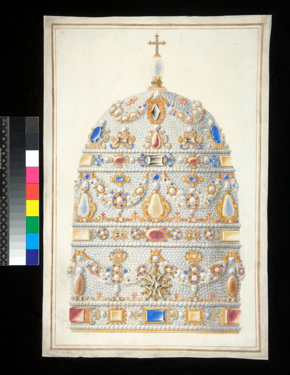 Papal Tiara (akvarelli) tekijältä Francesco Bartoli