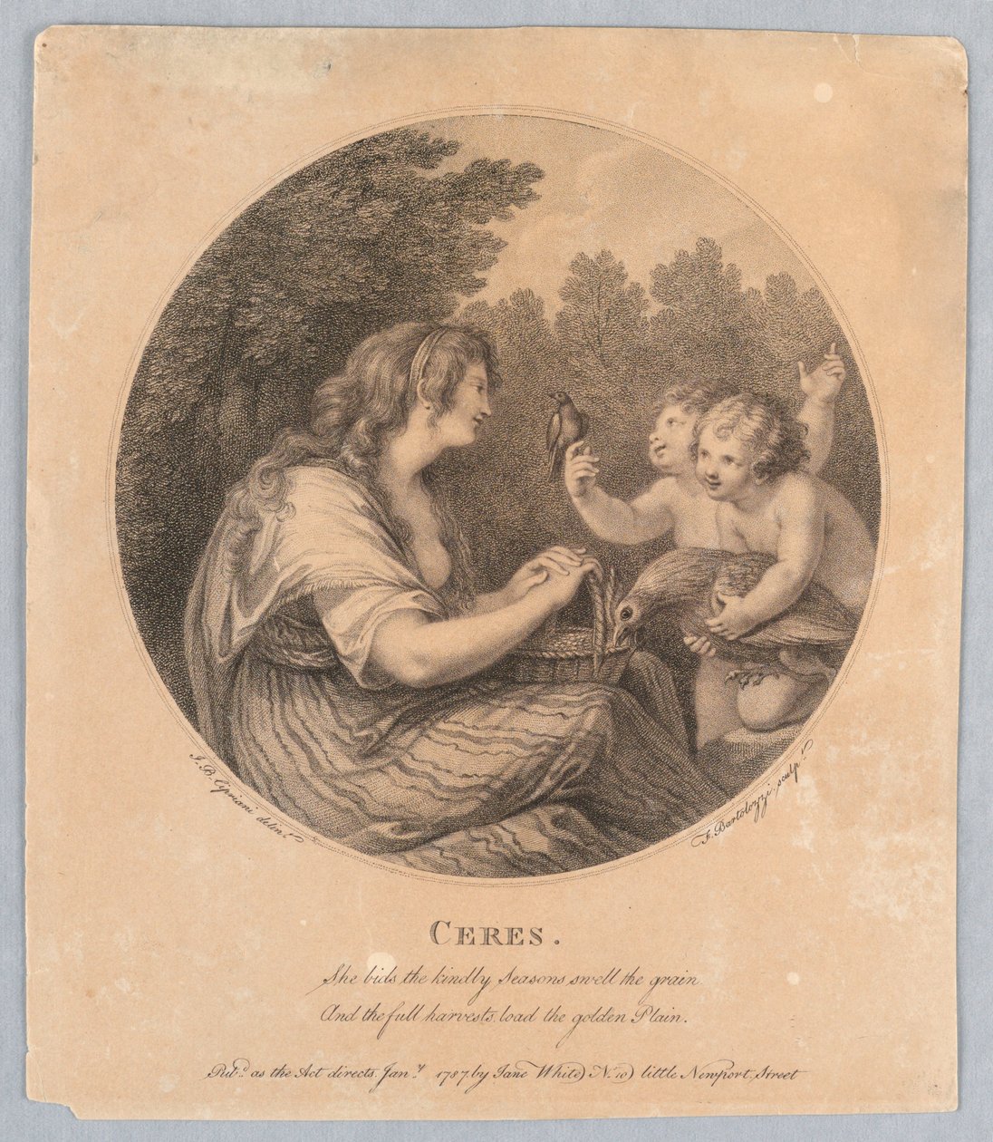 Ceres tekijältä Francesco Bartolozzi