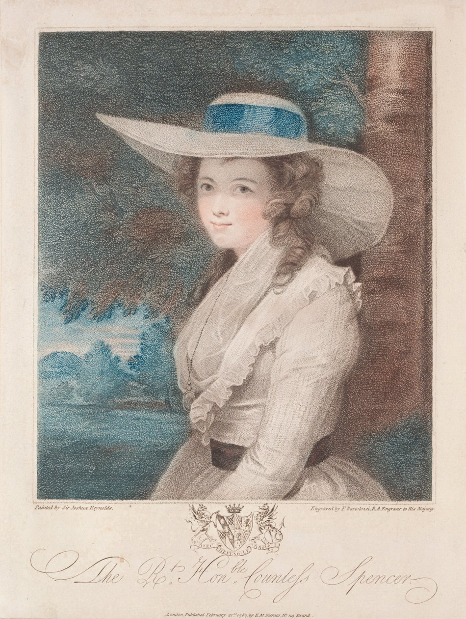 Kreivitär Spencer, 1787. tekijältä Francesco Bartolozzi
