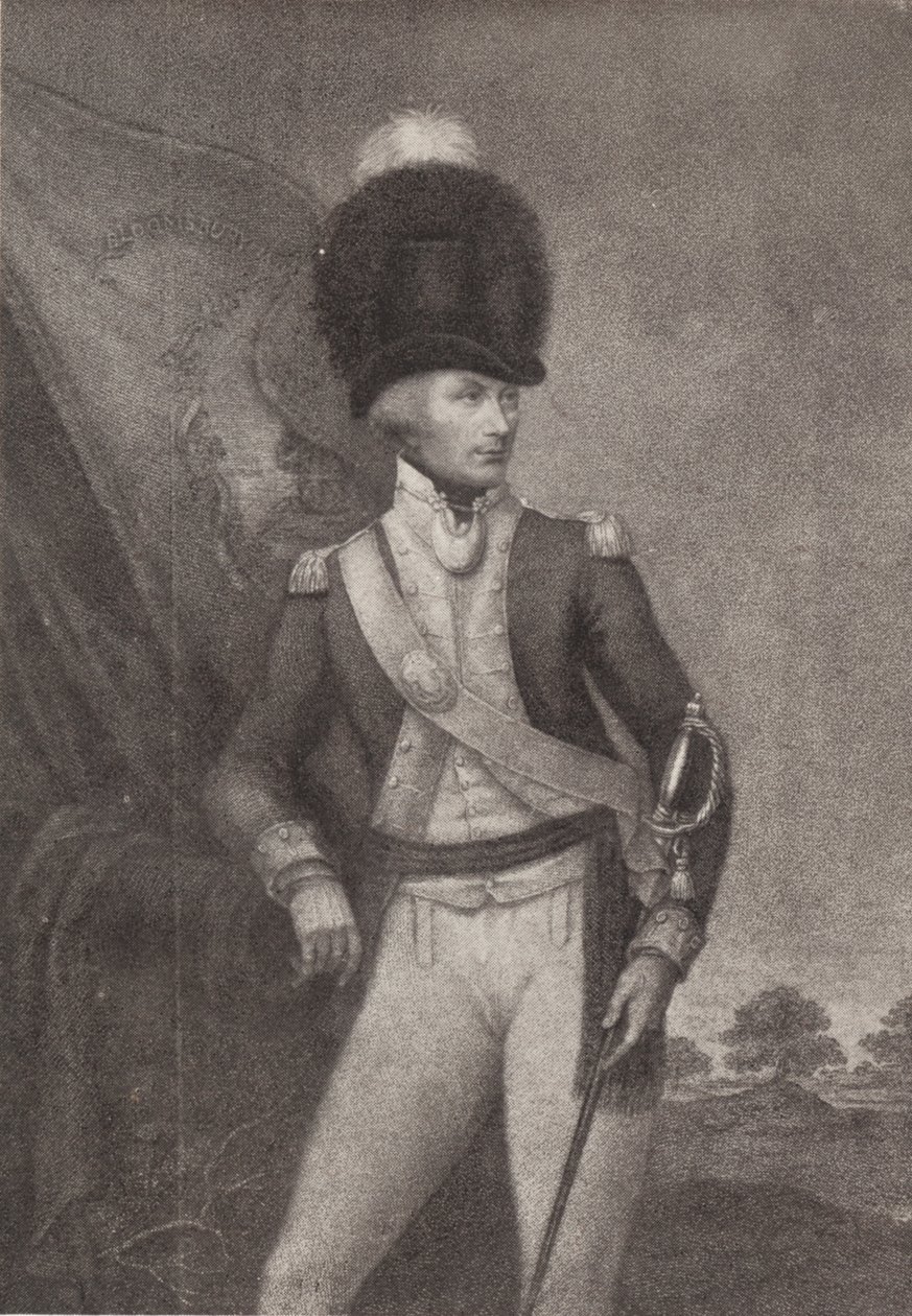 everstiluutnantti Cox, Bloomsbury Volunteers, 1700-luku, 1909 tekijältä Francesco Bartolozzi