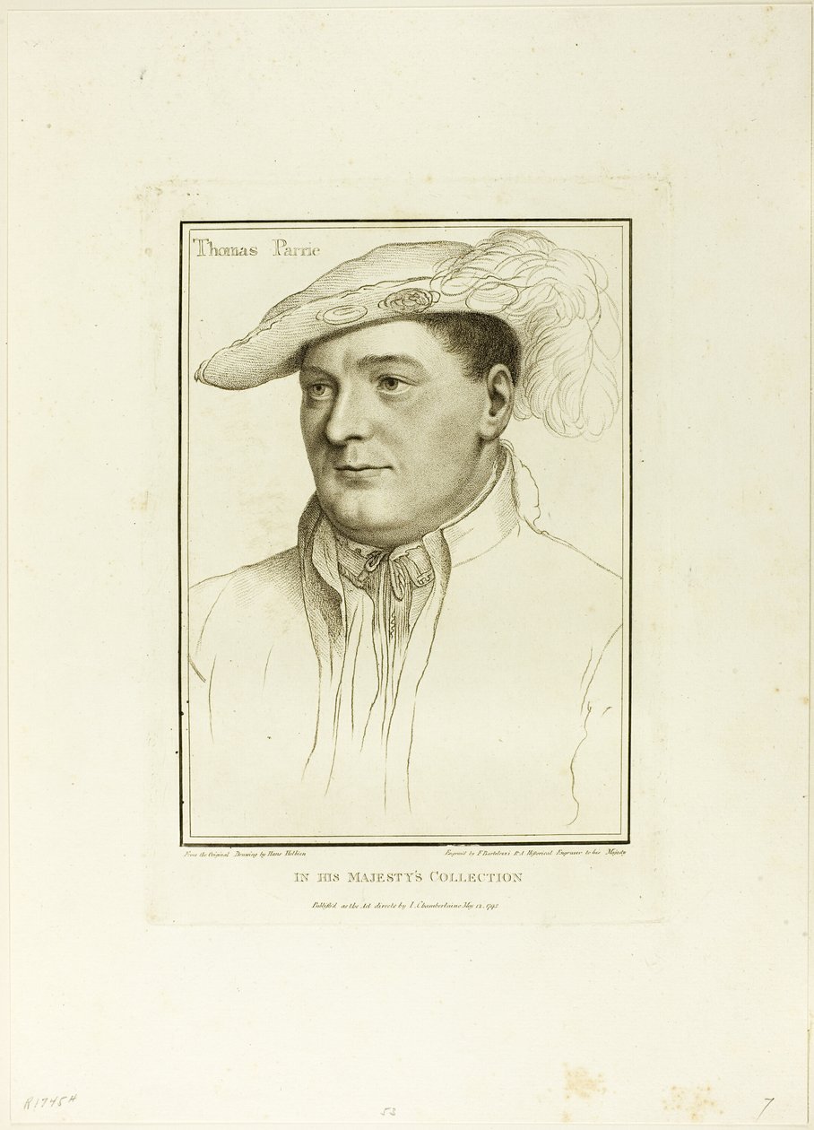 Sir Thomas Parry tekijältä Francesco Bartolozzi