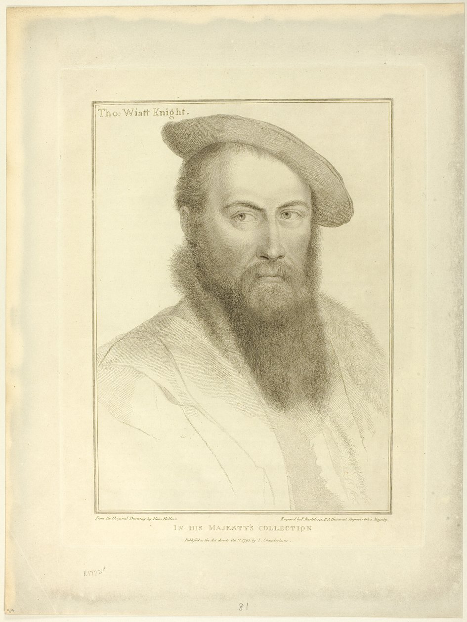 Sir Thomas Wyatt tekijältä Francesco Bartolozzi
