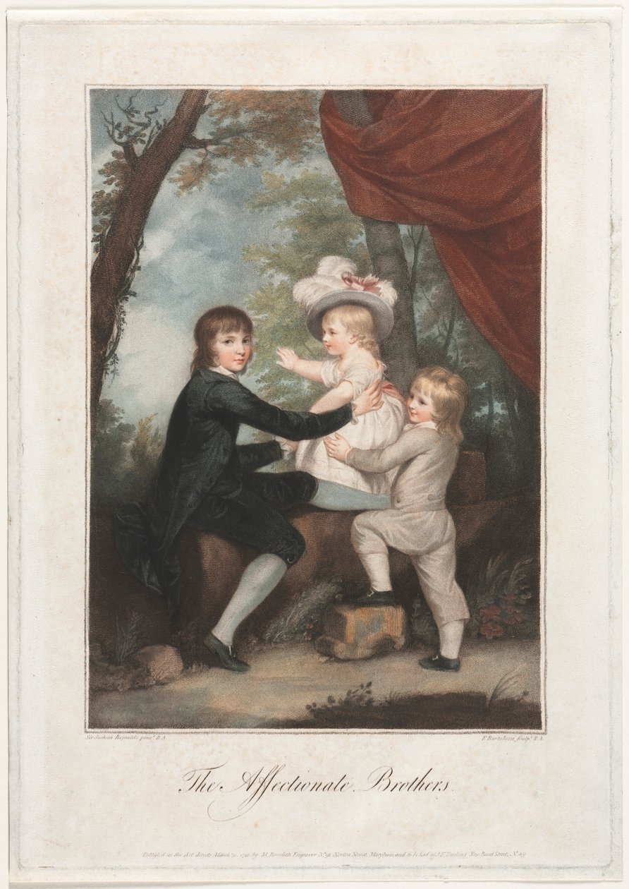 The Affectionate Brothers The Lamb Children, 1791. tekijältä Francesco Bartolozzi