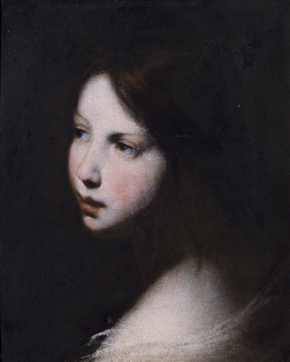 Tytön pää, n. 1640 tekijältä Francesco Furini