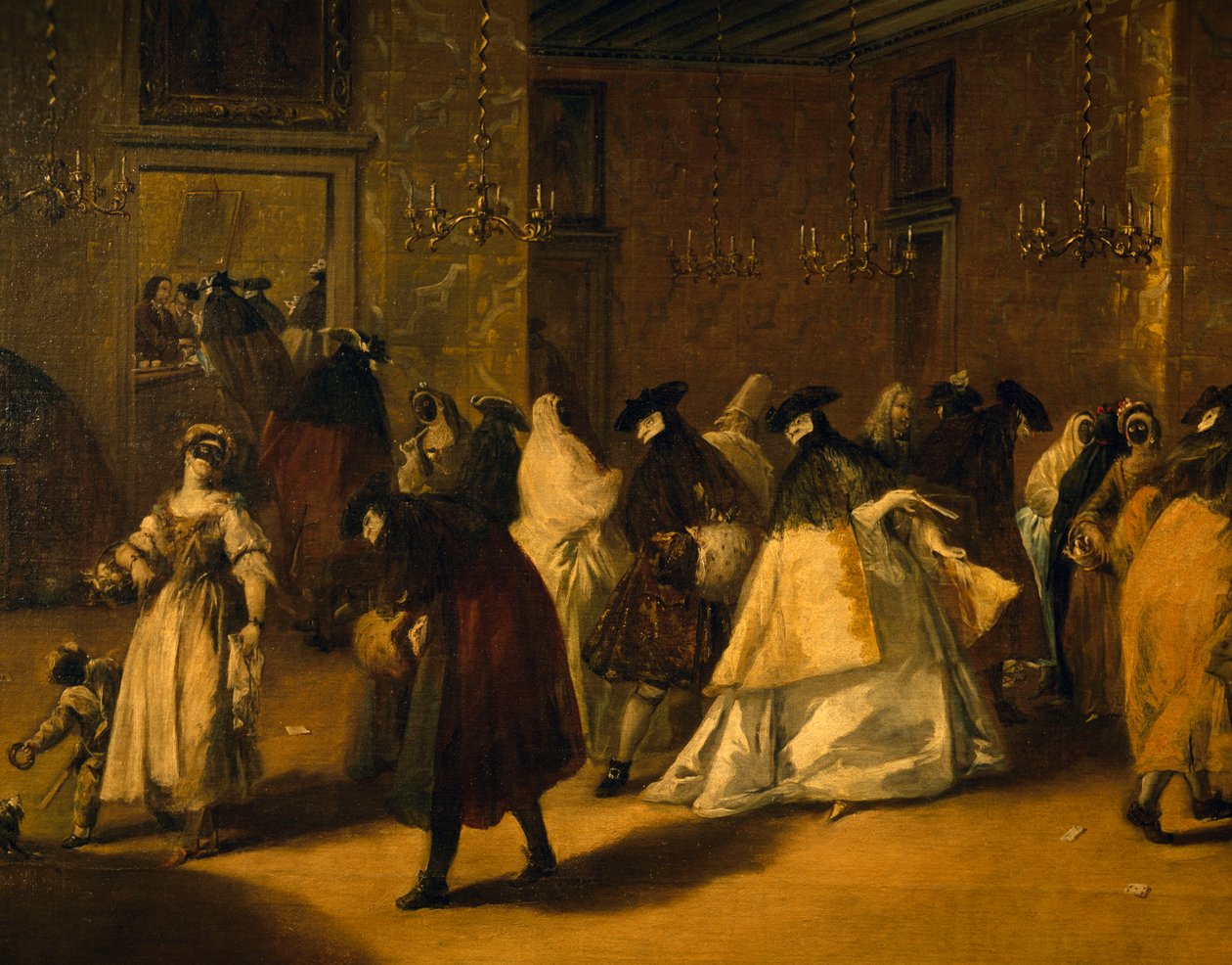 Il ridotto (naamioituneet venetsialaiset) tekijältä Francesco Guardi