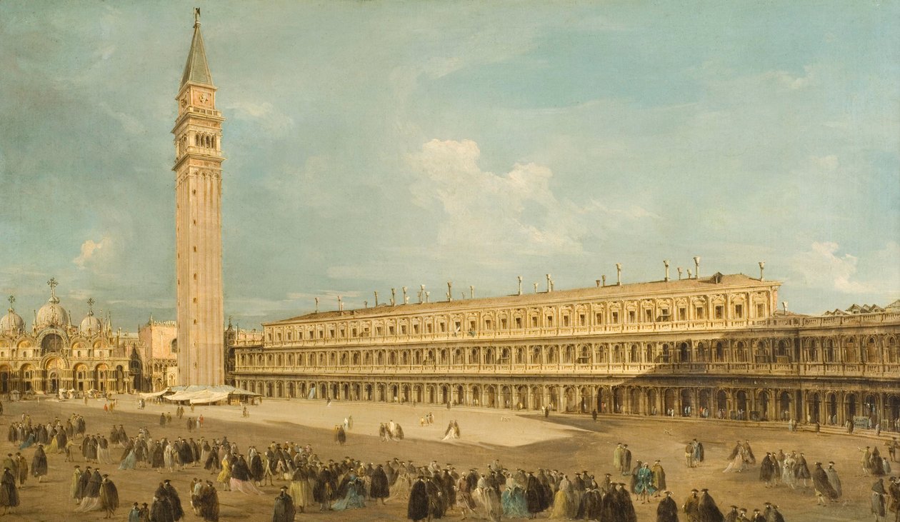 Piazza San Marco Venetsiassa tekijältä Francesco Guardi