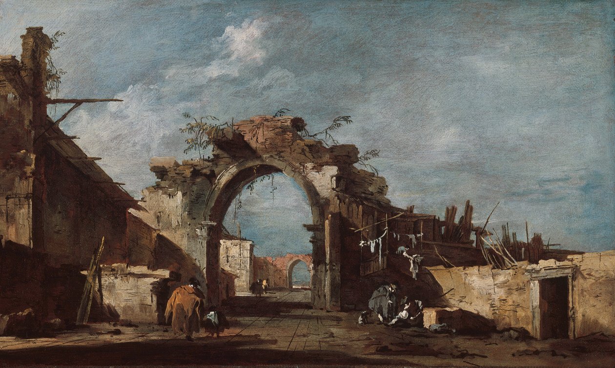Ruined Archway, 177593. tekijältä Francesco Guardi