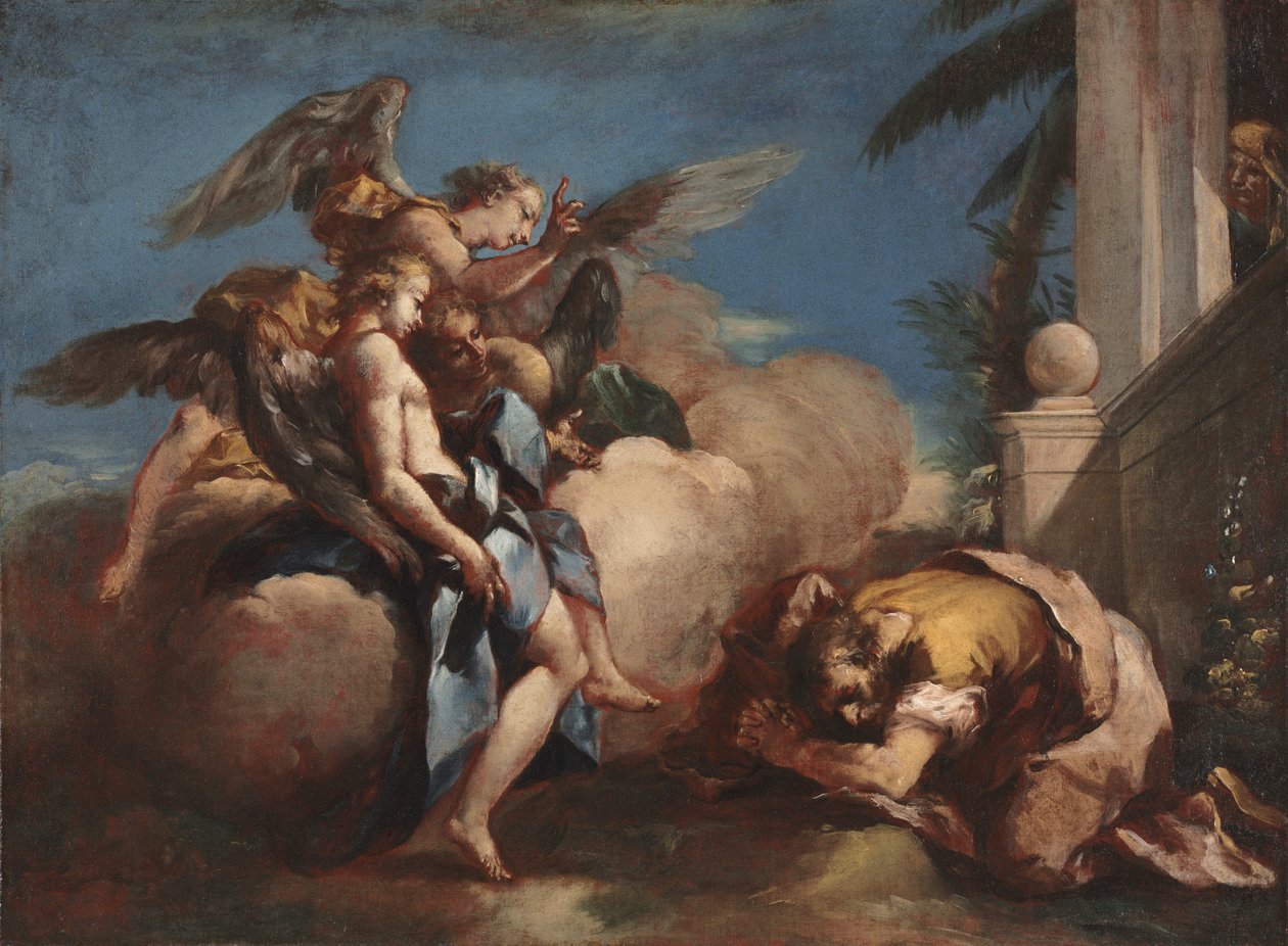 Aabrahamille ilmestyneet enkelit tekijältä Francesco Guardi