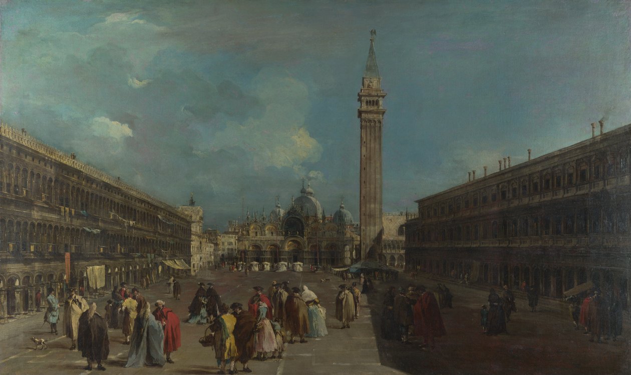 Venetsia, Piazza San Marco, noin 1760 tekijältä Francesco Guardi