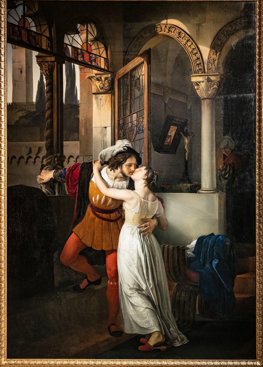 Romeon viimeinen suudelma Julialle tekijältä Francesco Hayez