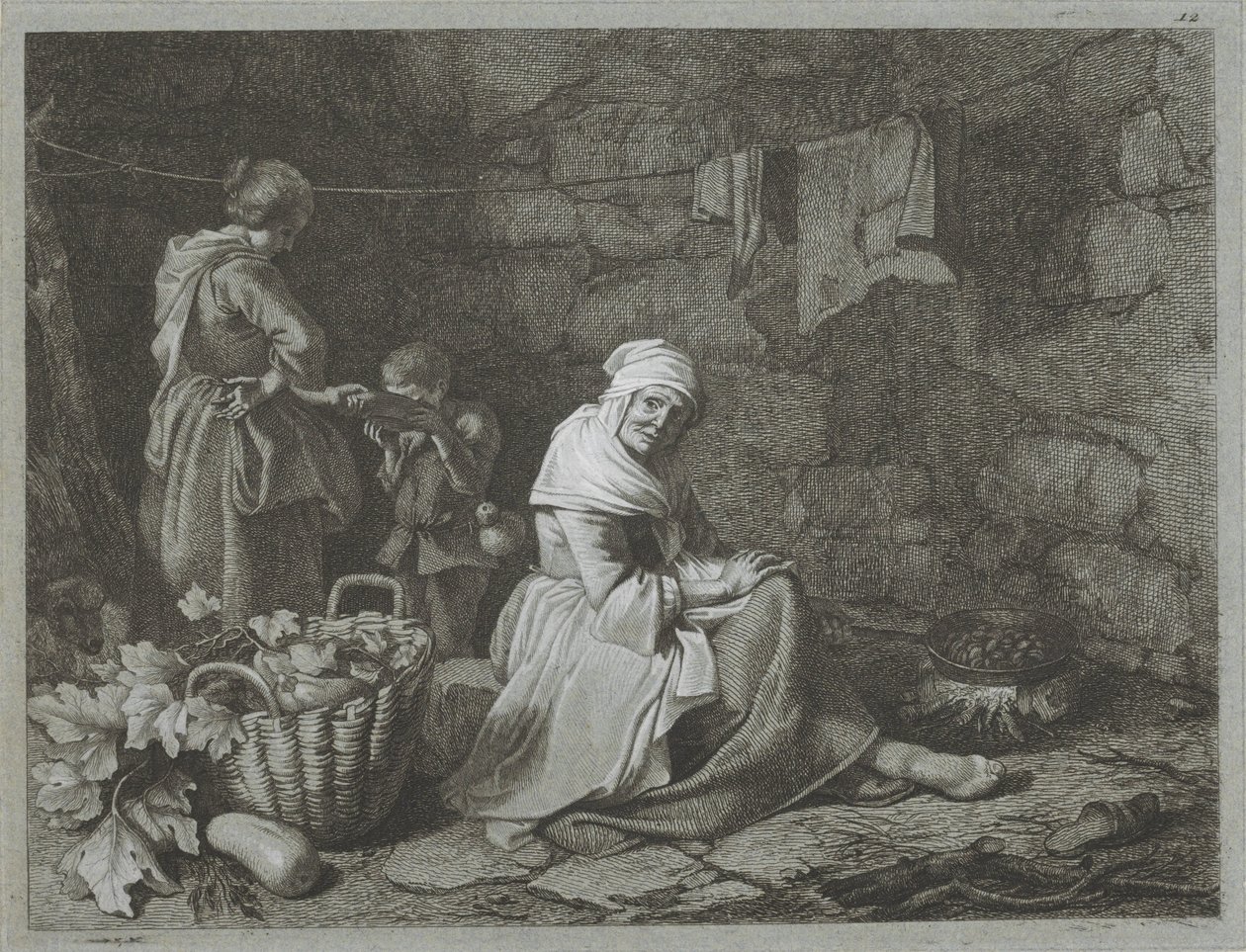 Maatilan sisustus Shepherd Scenes (sarjan nimi) tekijältä Francesco Londonio